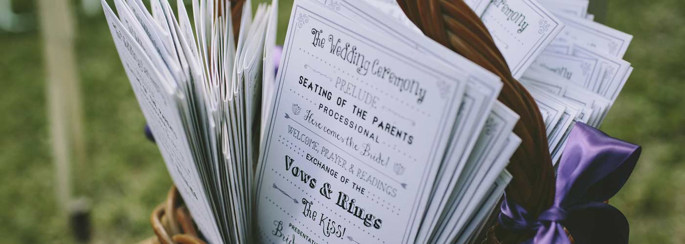 Tips For Wedding Program Planning